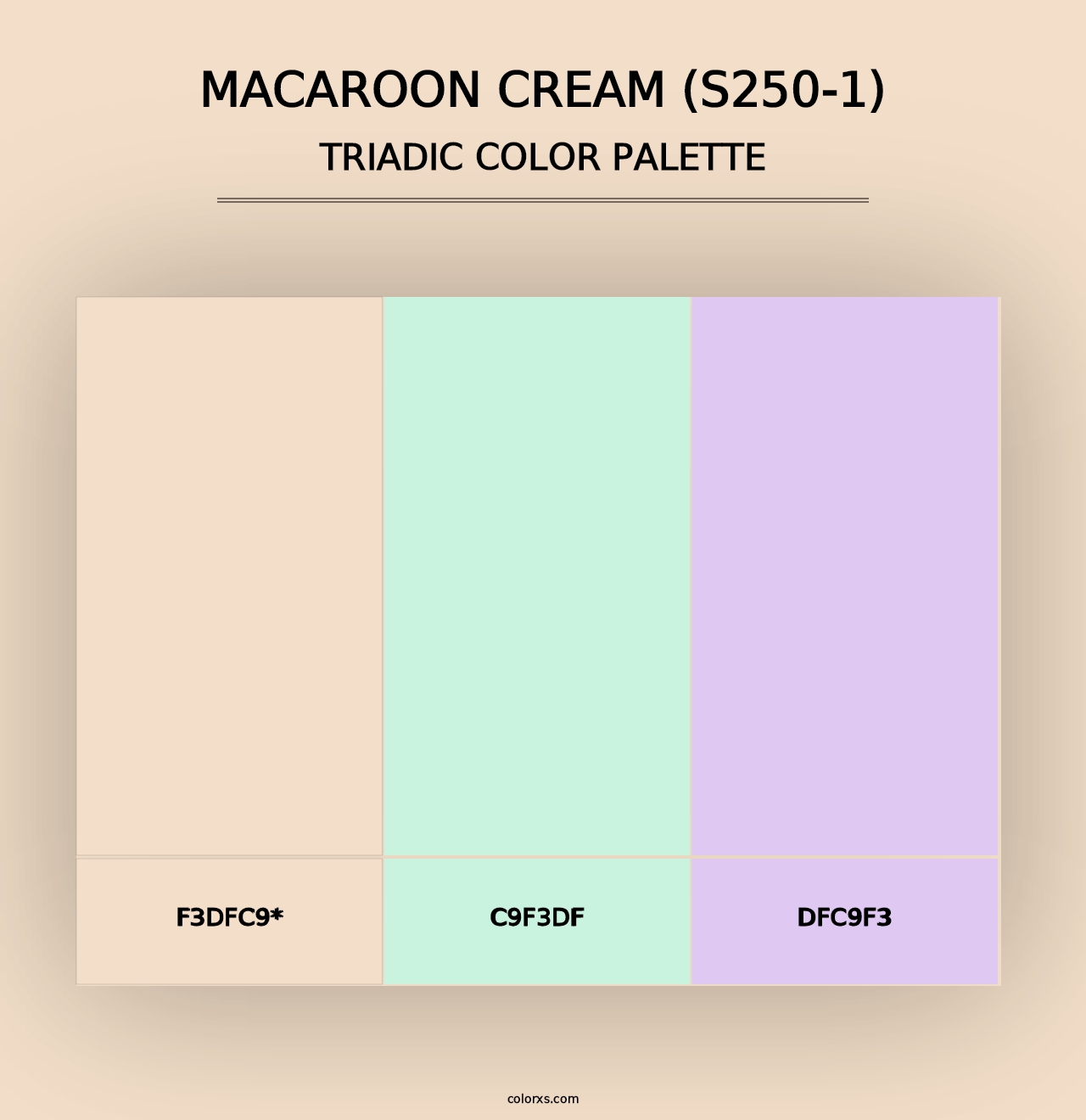 Macaroon Cream (S250-1) - Triadic Color Palette