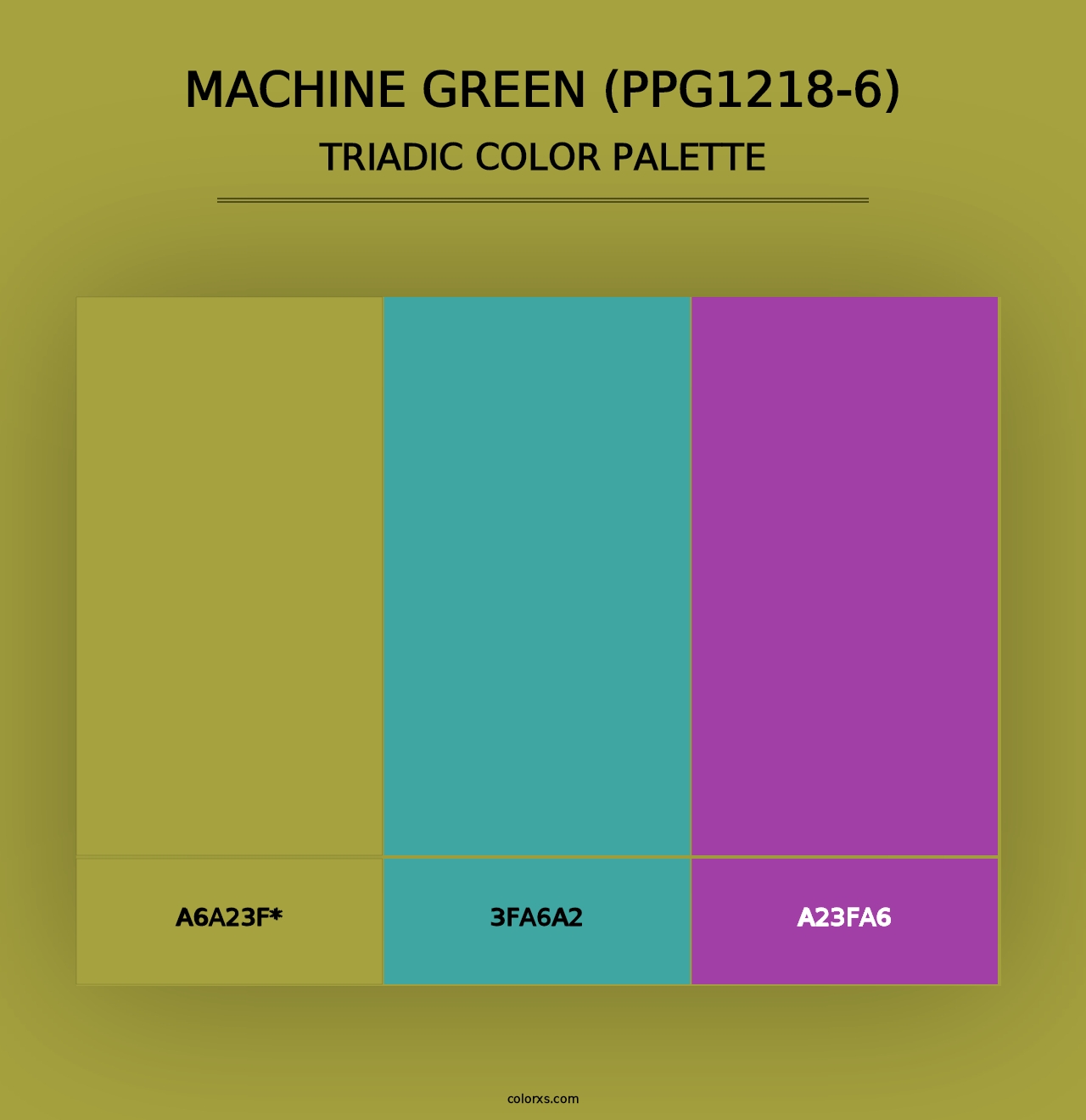 Machine Green (PPG1218-6) - Triadic Color Palette