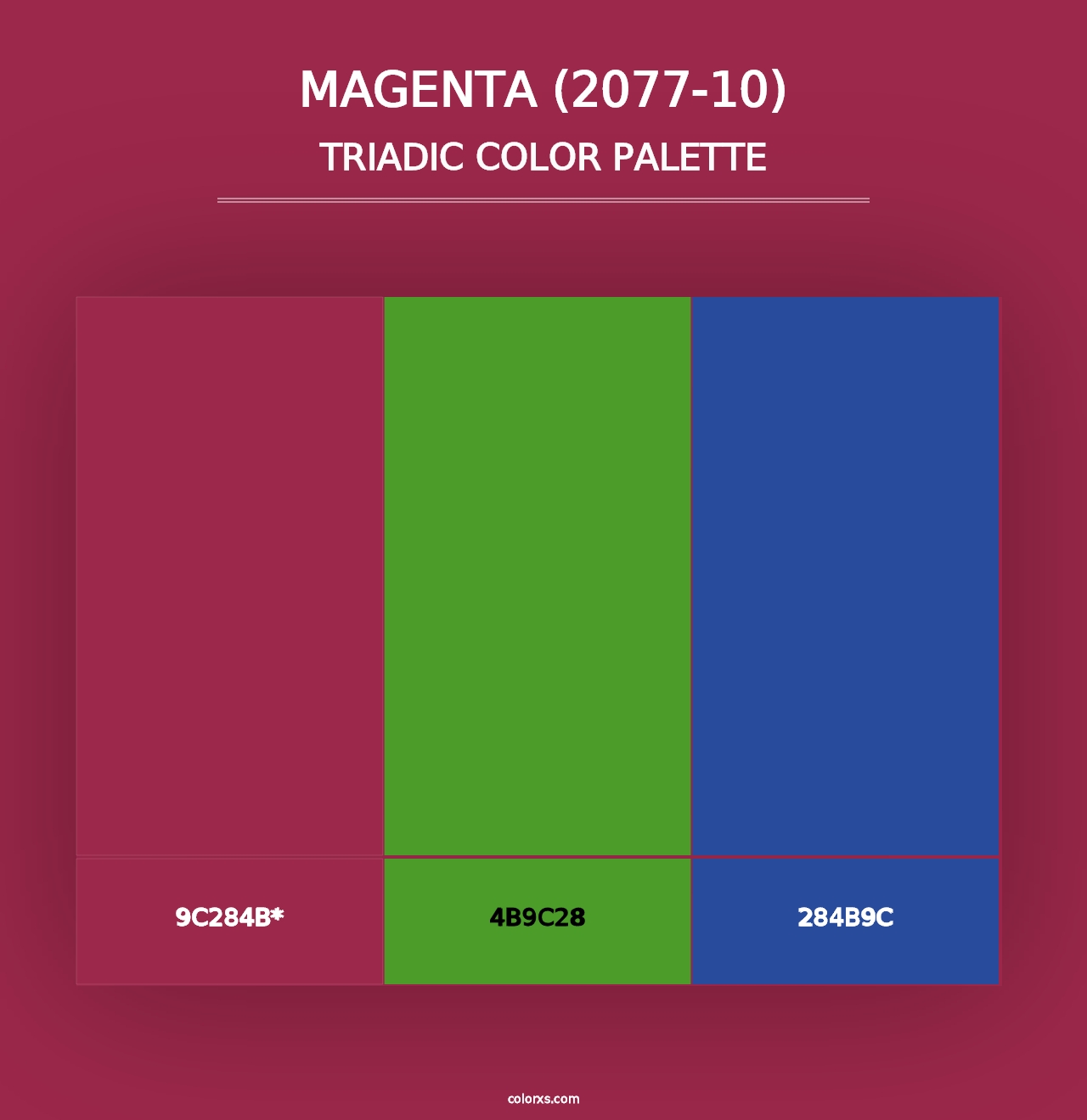 Magenta (2077-10) - Triadic Color Palette