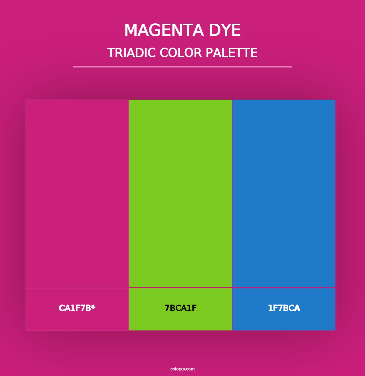 Magenta Dye - Triadic Color Palette