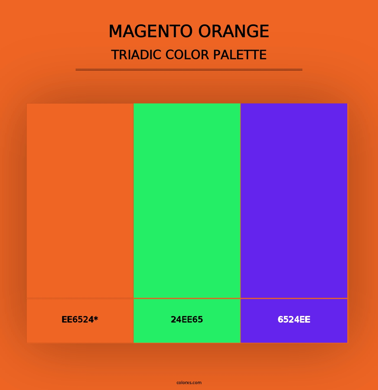 Magento Orange - Triadic Color Palette