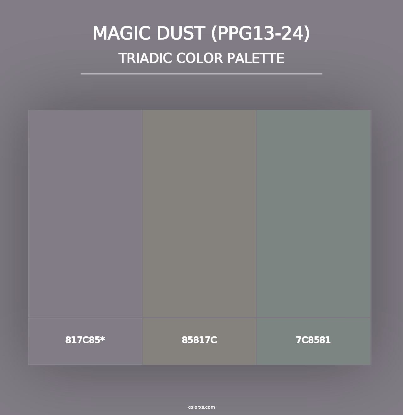 Magic Dust (PPG13-24) - Triadic Color Palette