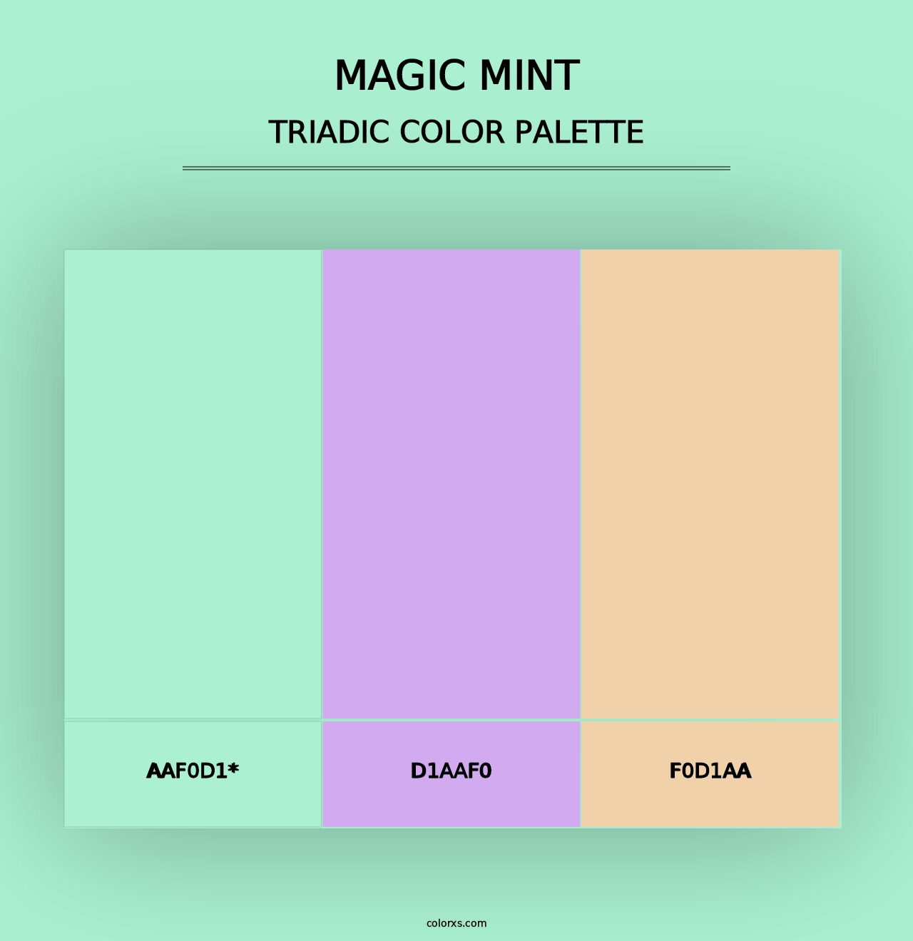 Magic Mint - Triadic Color Palette