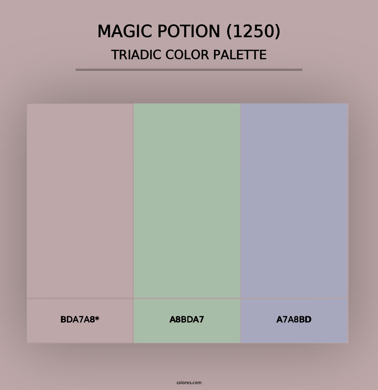 Magic Potion (1250) - Triadic Color Palette