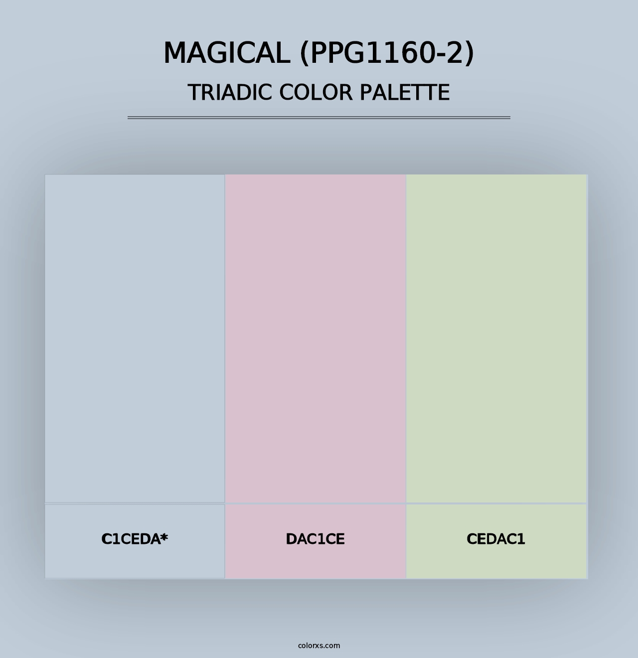 Magical (PPG1160-2) - Triadic Color Palette