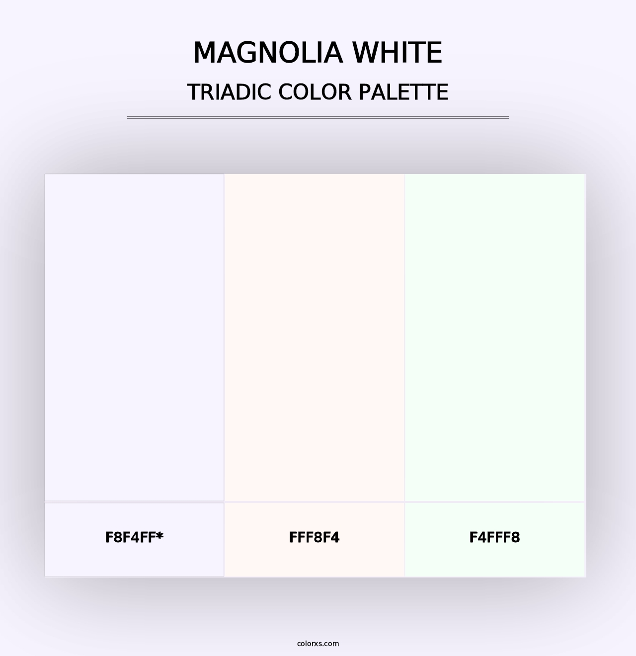 Magnolia White - Triadic Color Palette