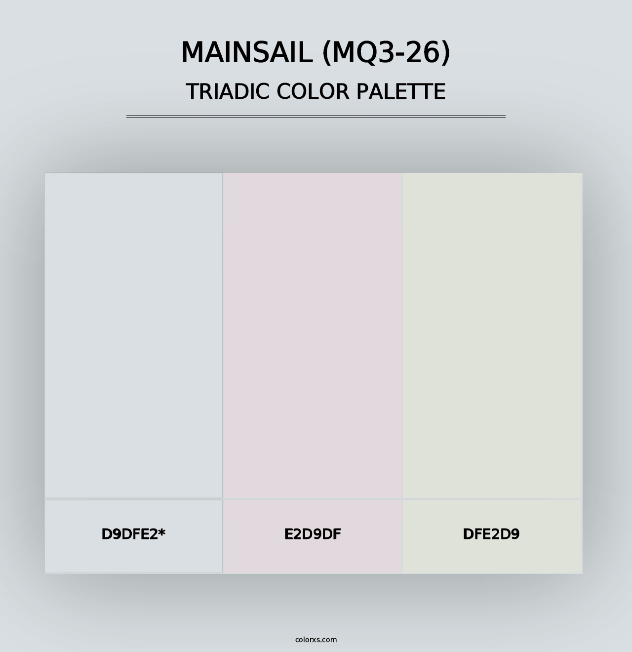 Mainsail (MQ3-26) - Triadic Color Palette