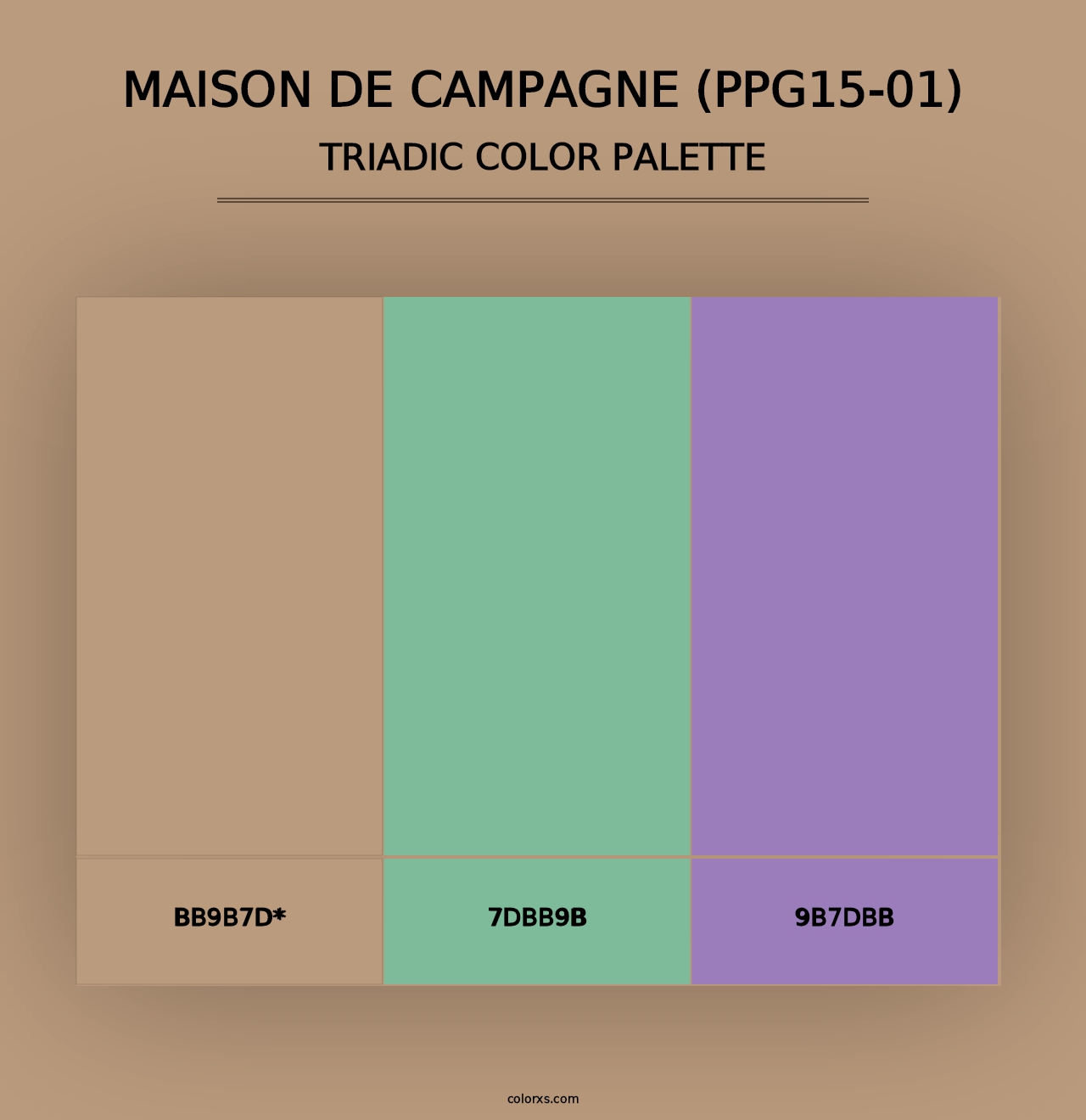 Maison De Campagne (PPG15-01) - Triadic Color Palette