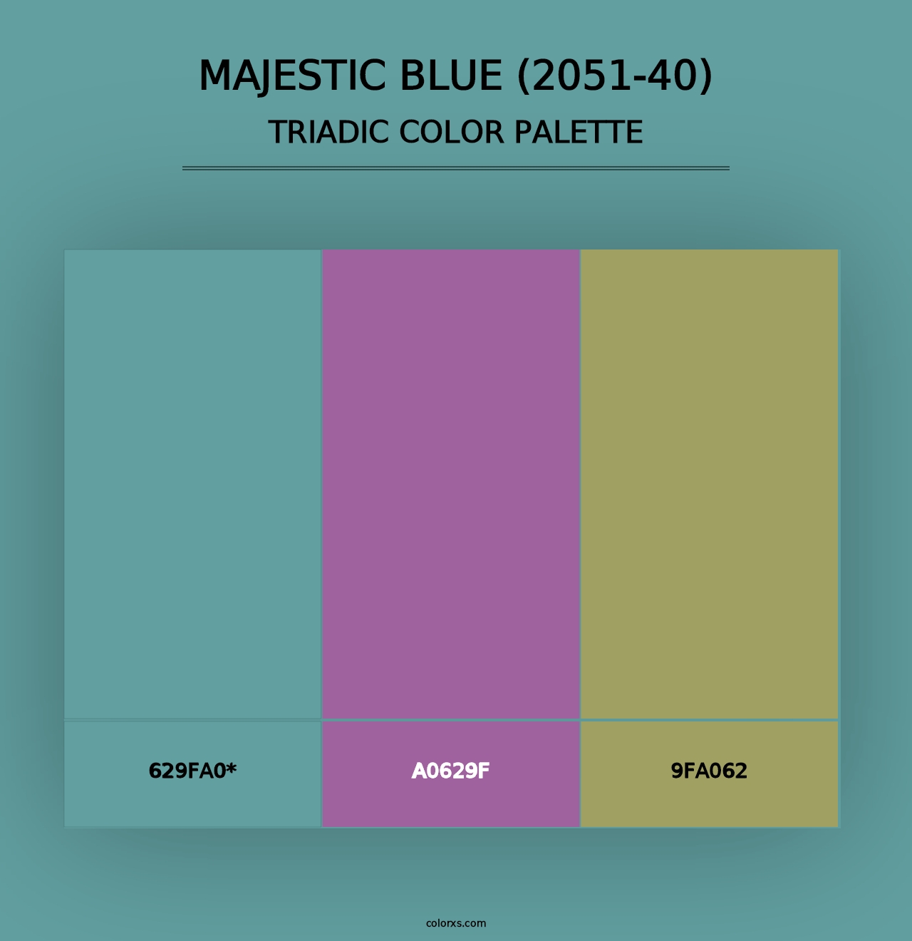 Majestic Blue (2051-40) - Triadic Color Palette