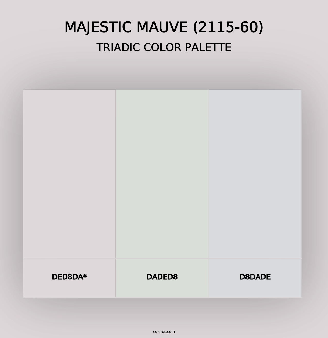 Majestic Mauve (2115-60) - Triadic Color Palette