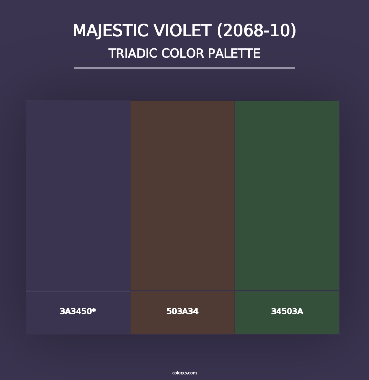 Majestic Violet (2068-10) - Triadic Color Palette