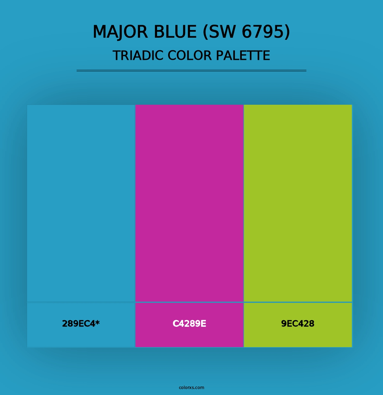 Major Blue (SW 6795) - Triadic Color Palette