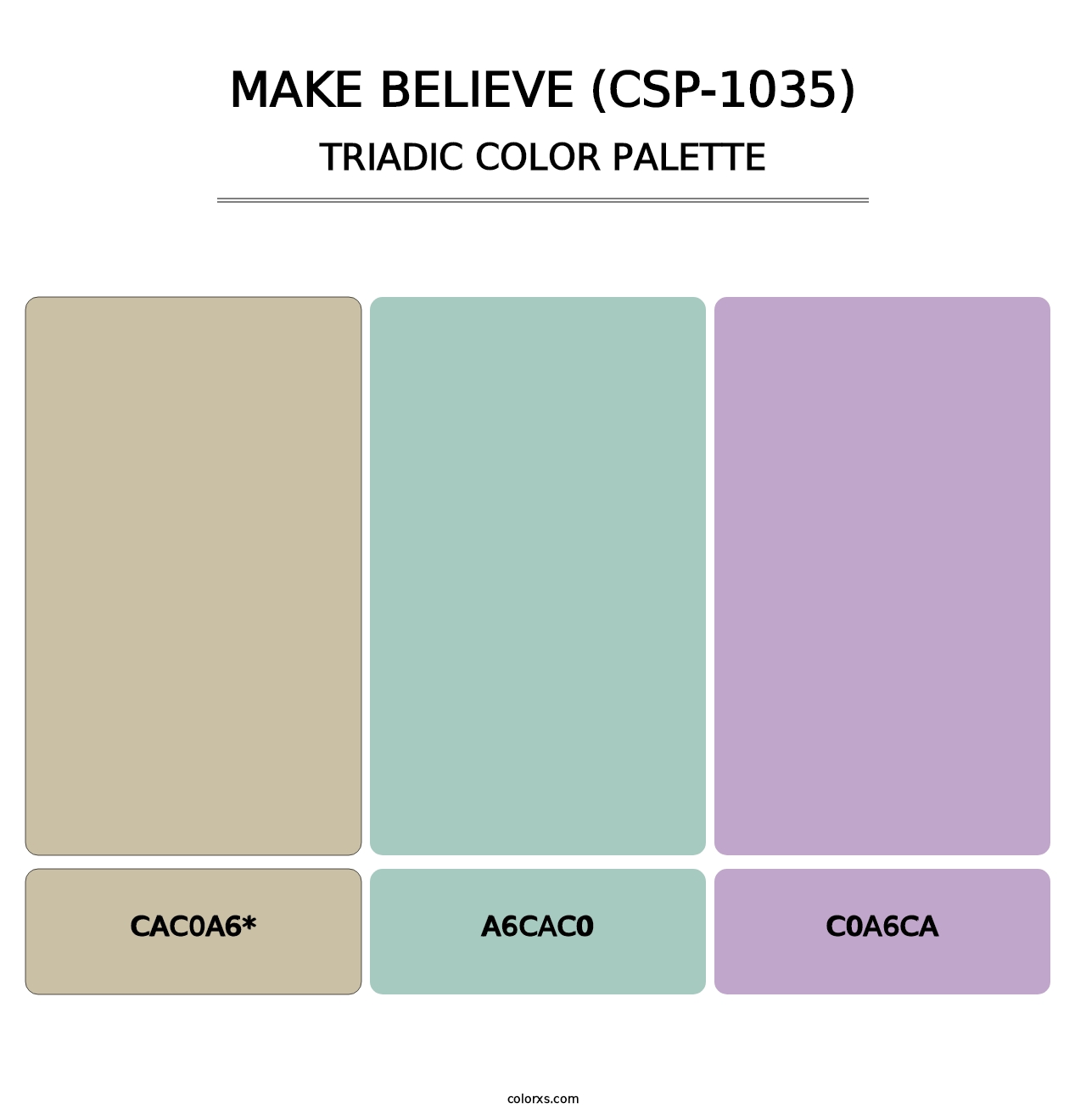 Make Believe (CSP-1035) - Triadic Color Palette