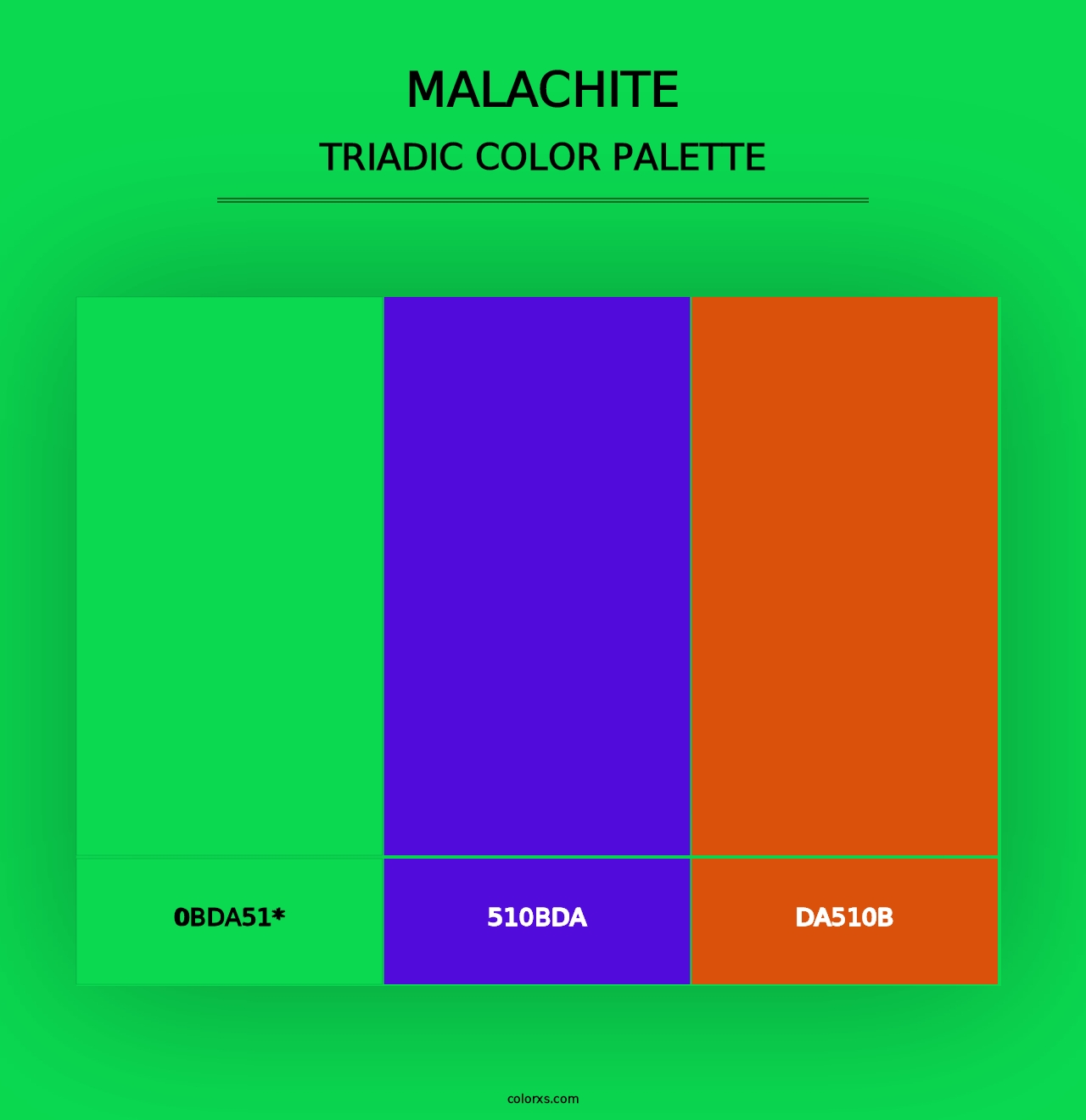 Malachite - Triadic Color Palette