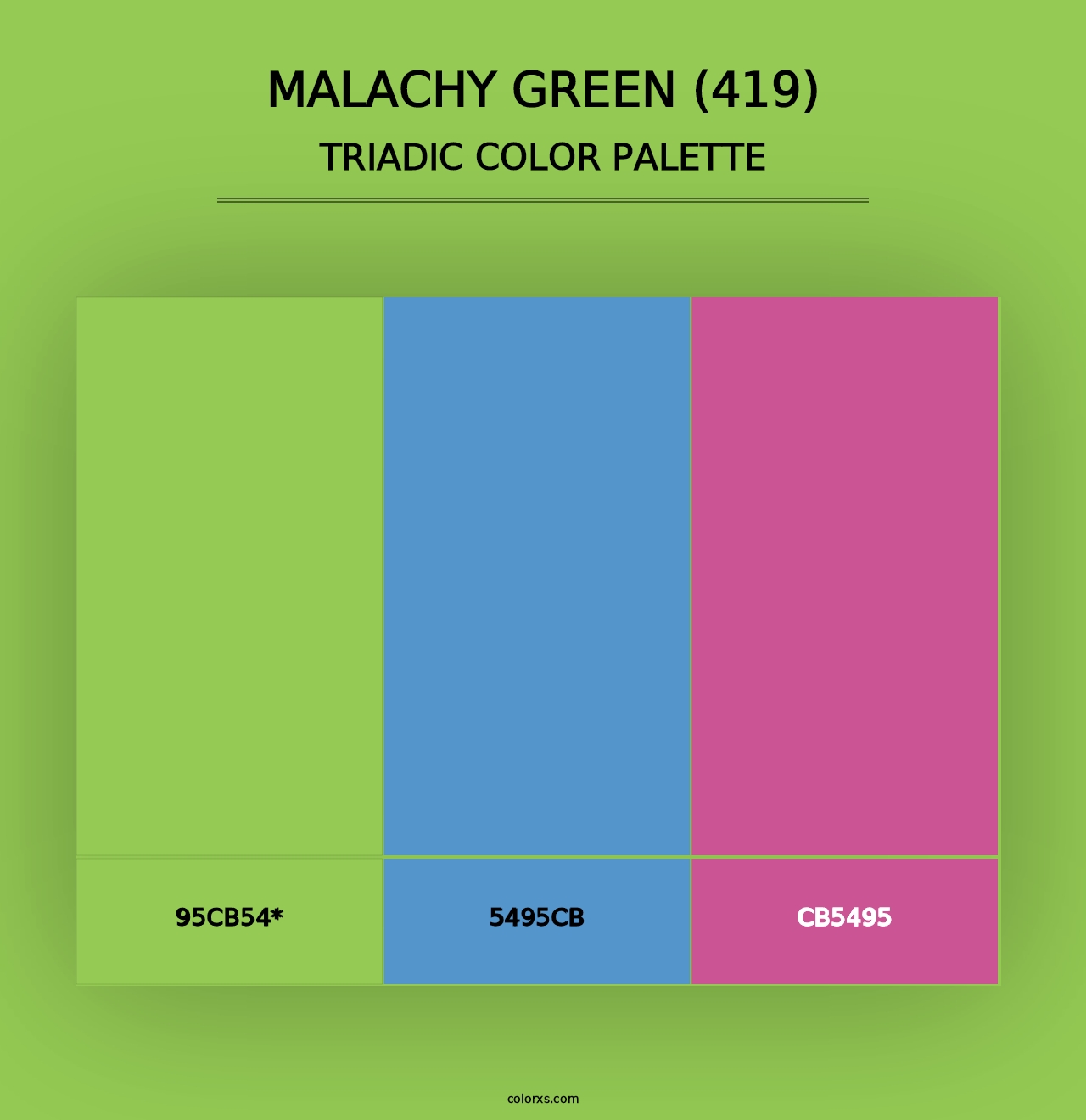 Malachy Green (419) - Triadic Color Palette