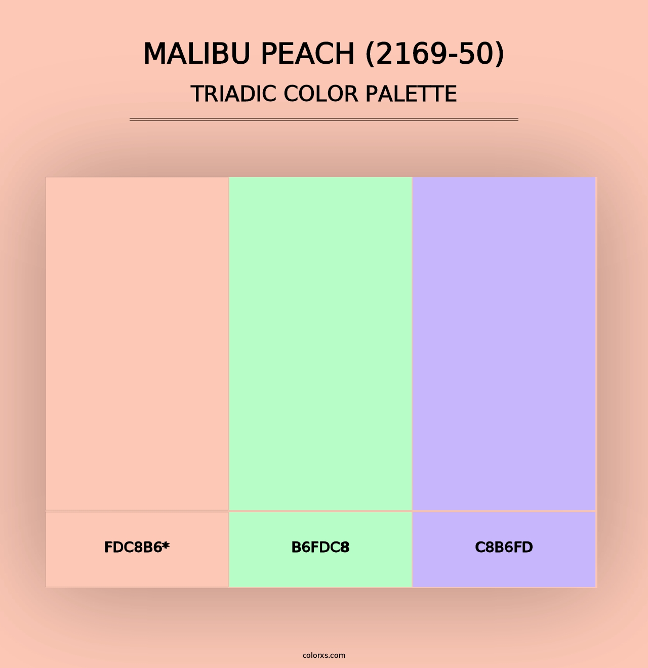 Malibu Peach (2169-50) - Triadic Color Palette