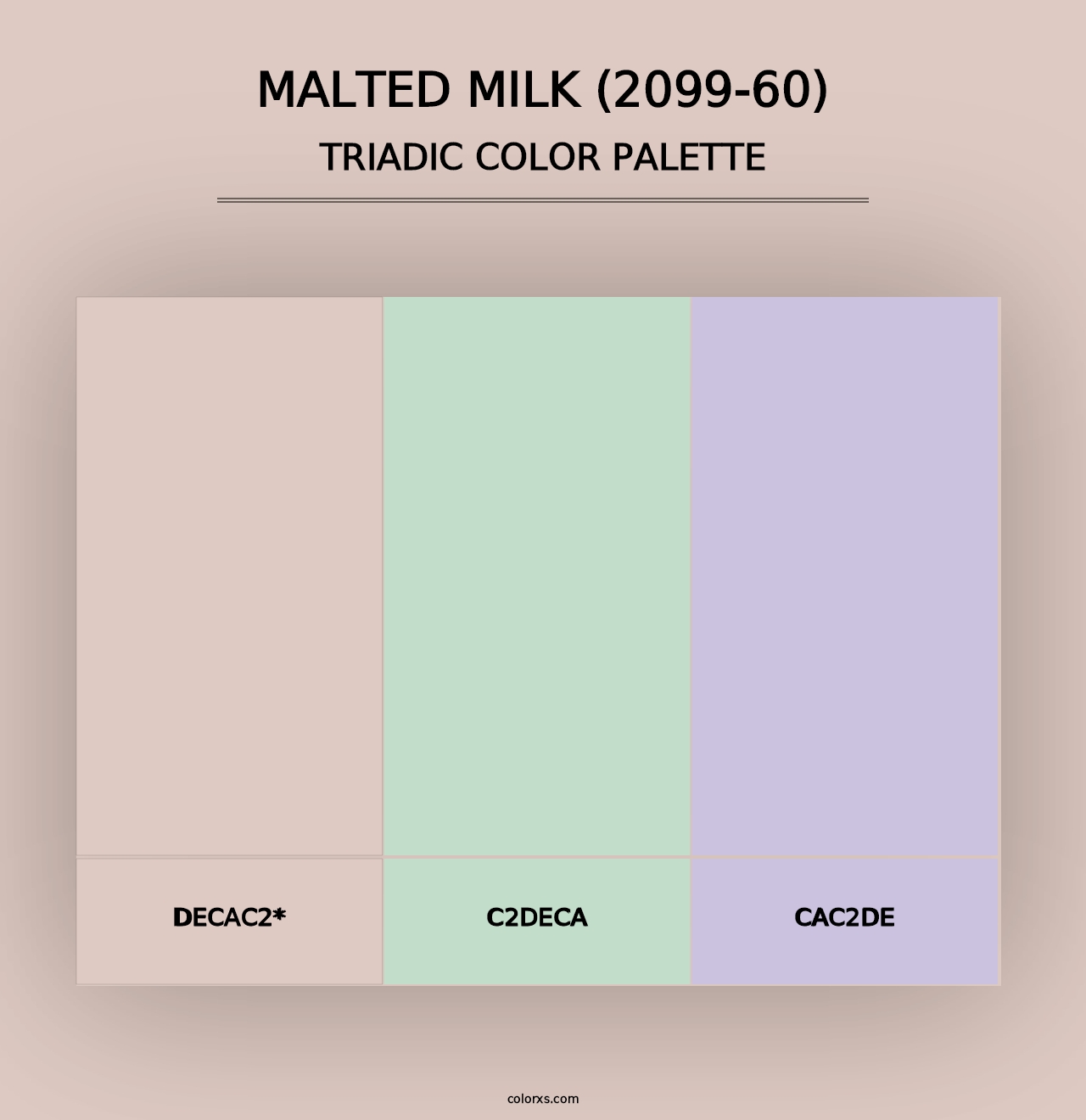 Malted Milk (2099-60) - Triadic Color Palette