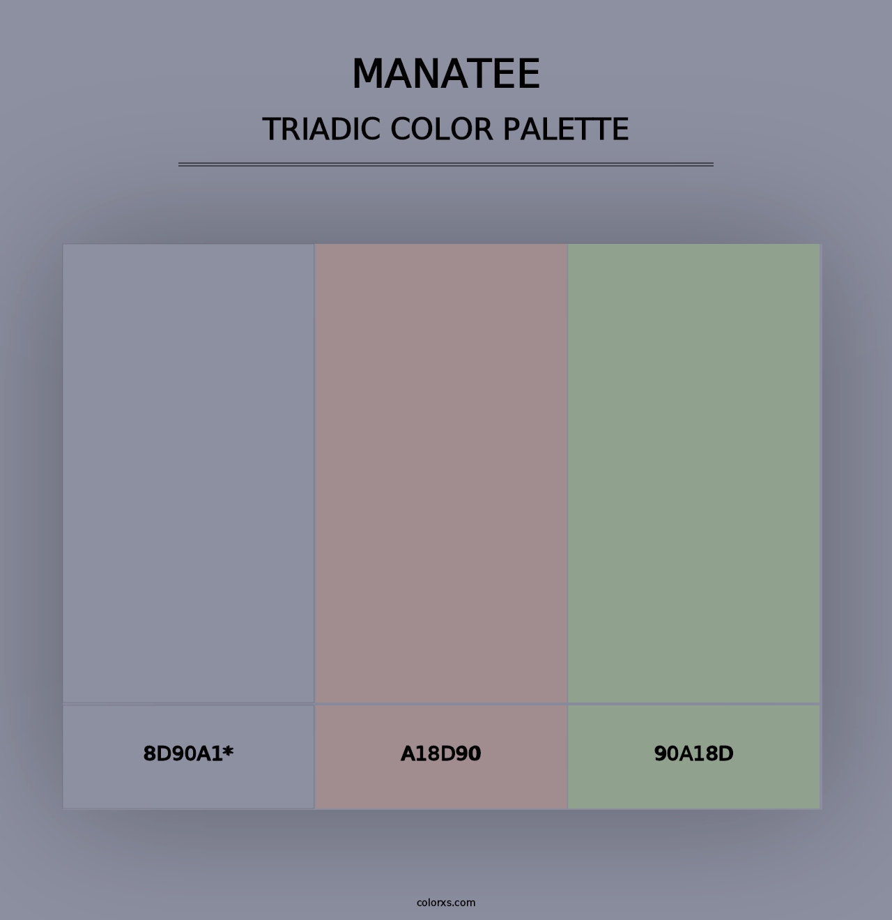 Manatee - Triadic Color Palette