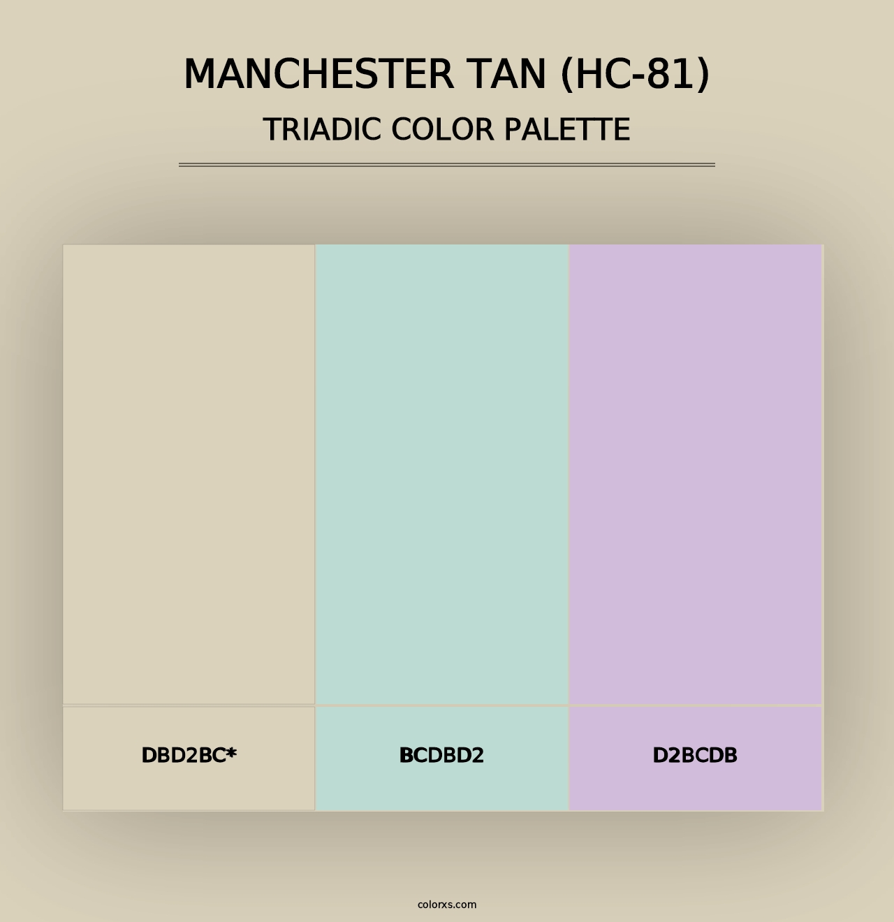 Manchester Tan (HC-81) - Triadic Color Palette