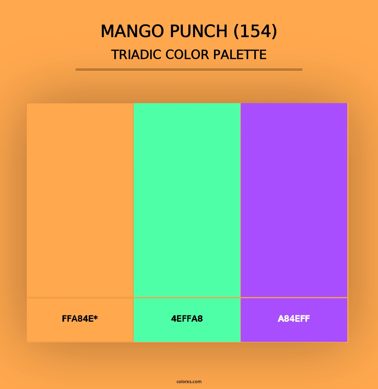 Mango Punch (154) - Triadic Color Palette