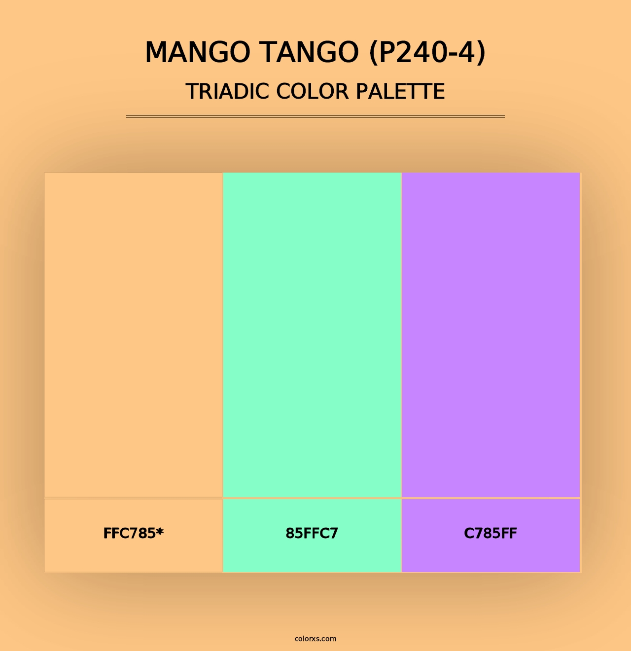 Mango Tango (P240-4) - Triadic Color Palette