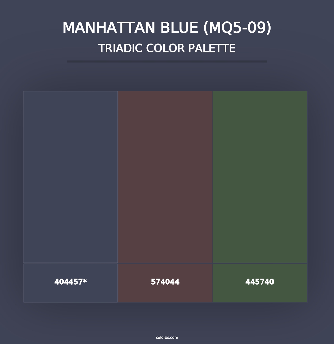 Manhattan Blue (MQ5-09) - Triadic Color Palette