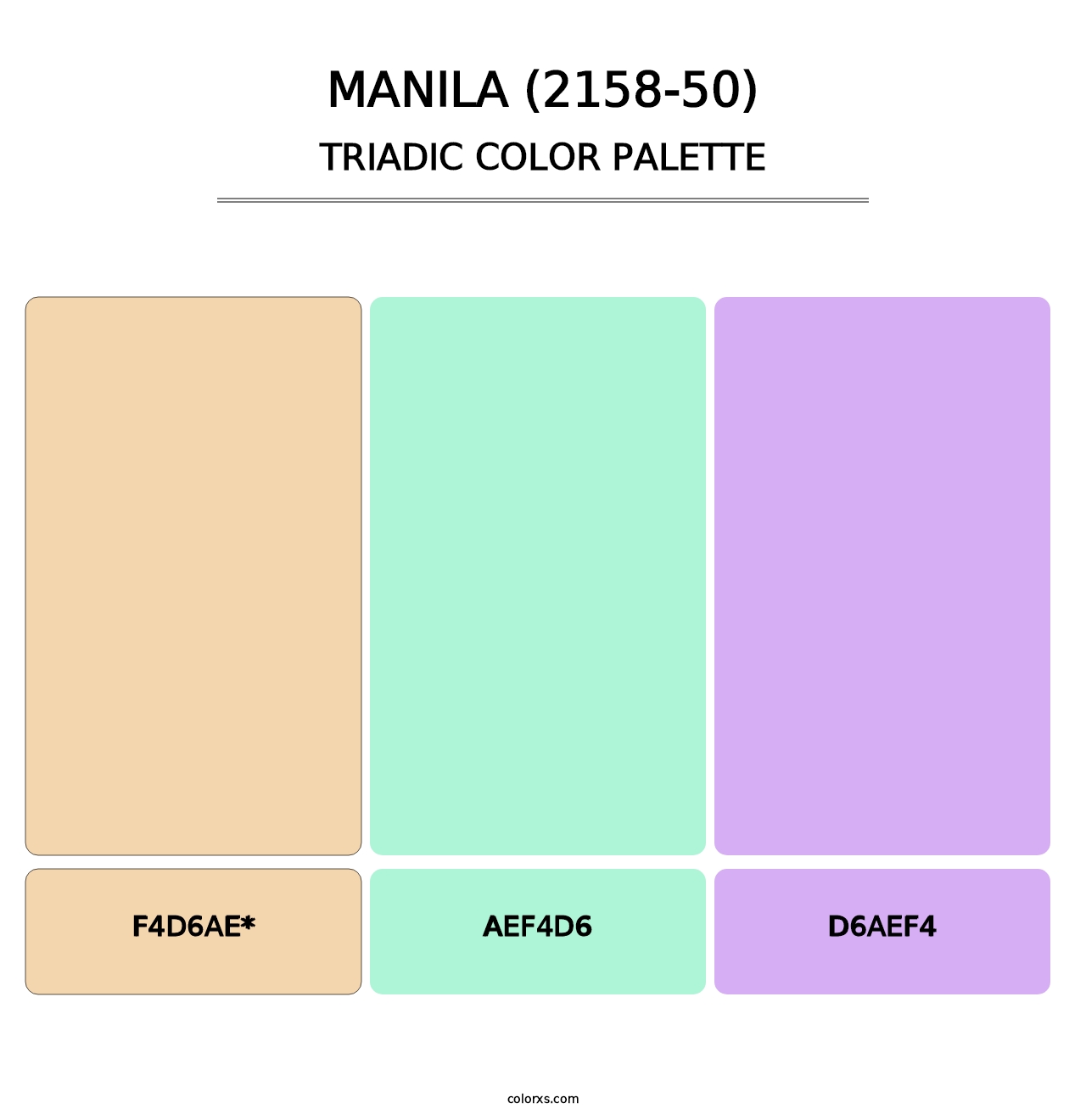 Manila (2158-50) - Triadic Color Palette