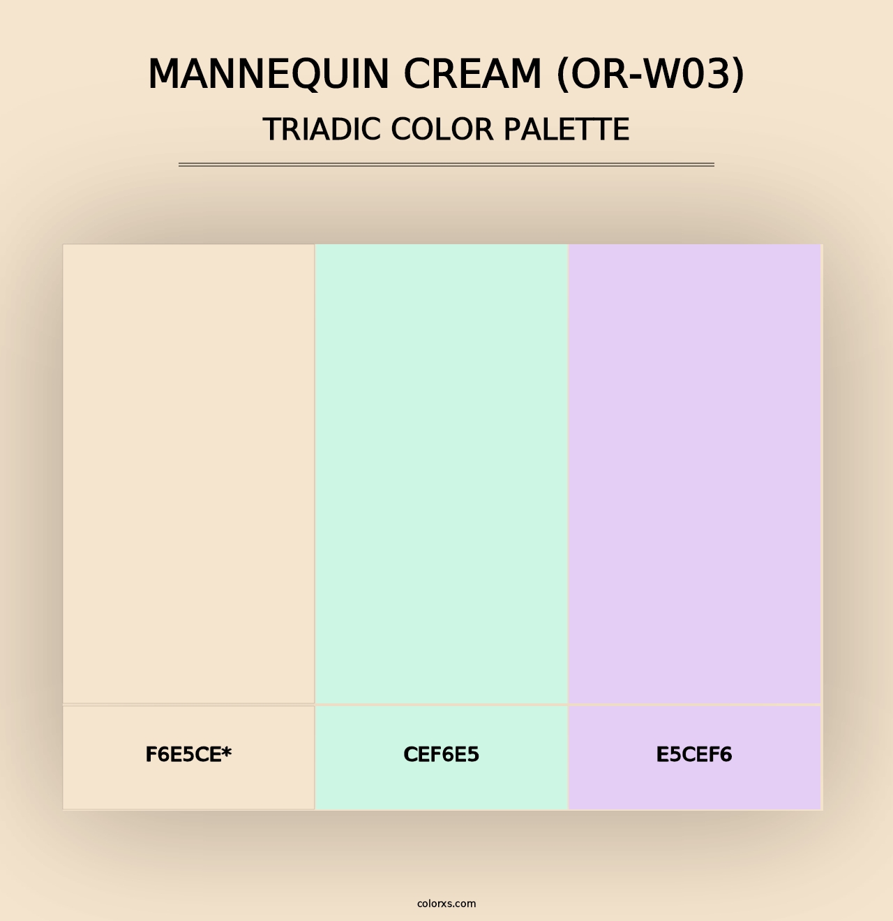 Mannequin Cream (OR-W03) - Triadic Color Palette