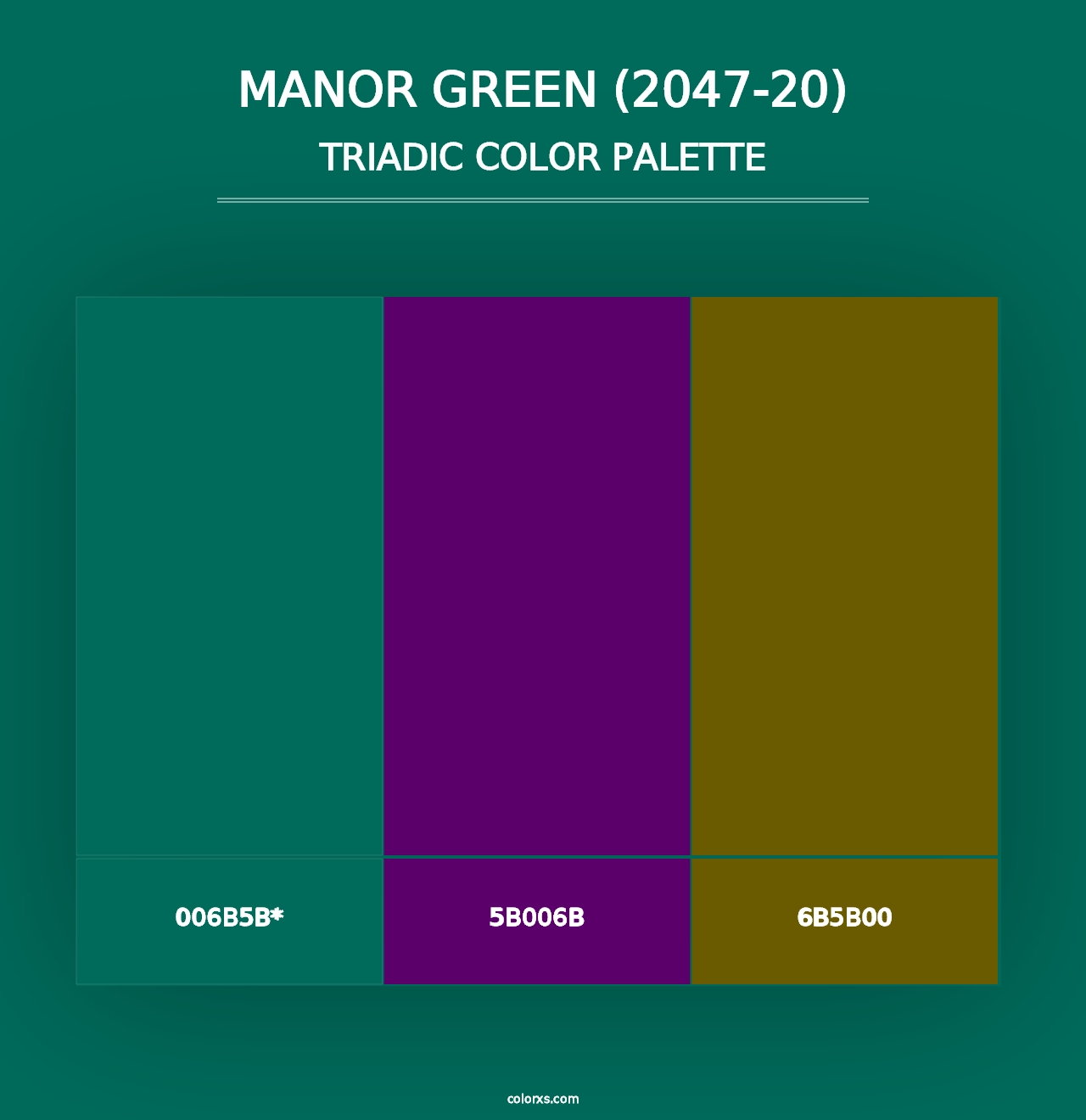 Manor Green (2047-20) - Triadic Color Palette