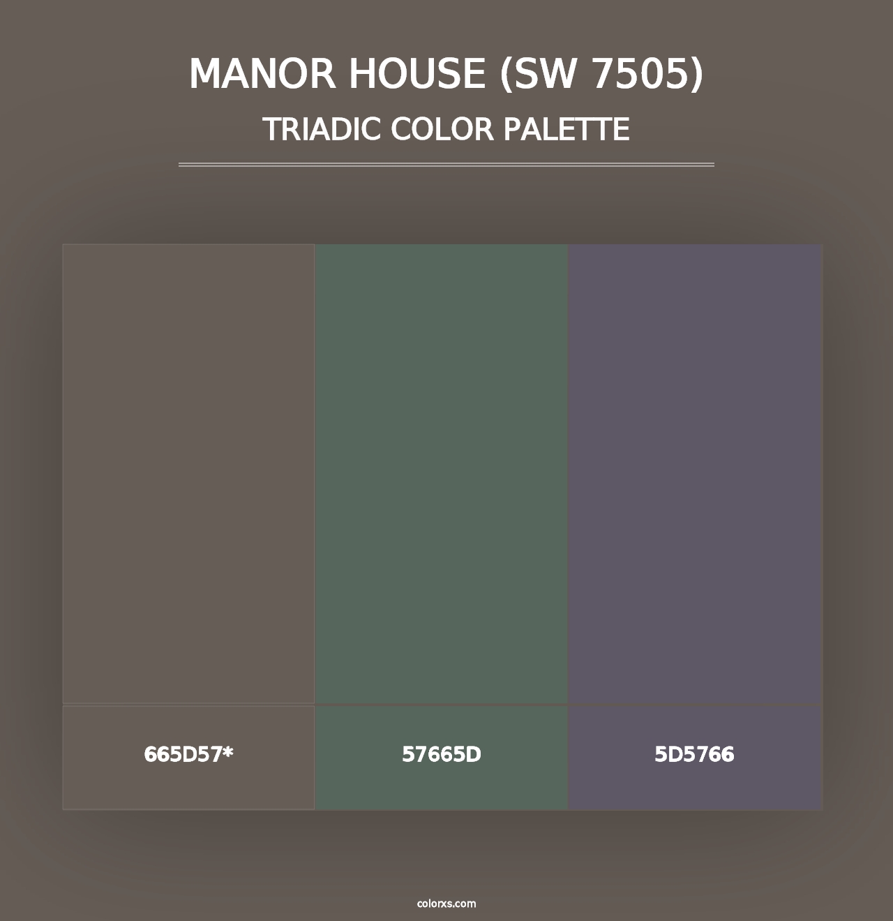 Manor House (SW 7505) - Triadic Color Palette