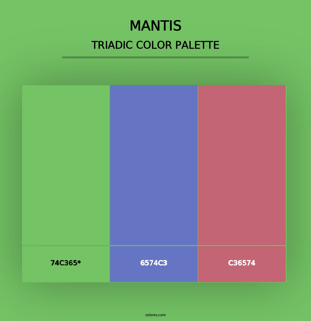 Mantis - Triadic Color Palette