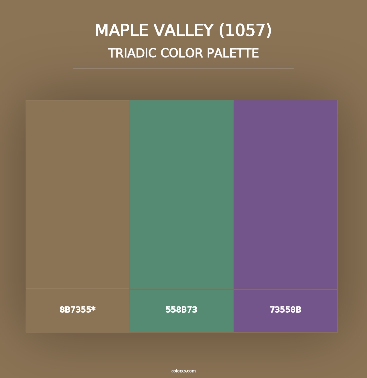 Maple Valley (1057) - Triadic Color Palette