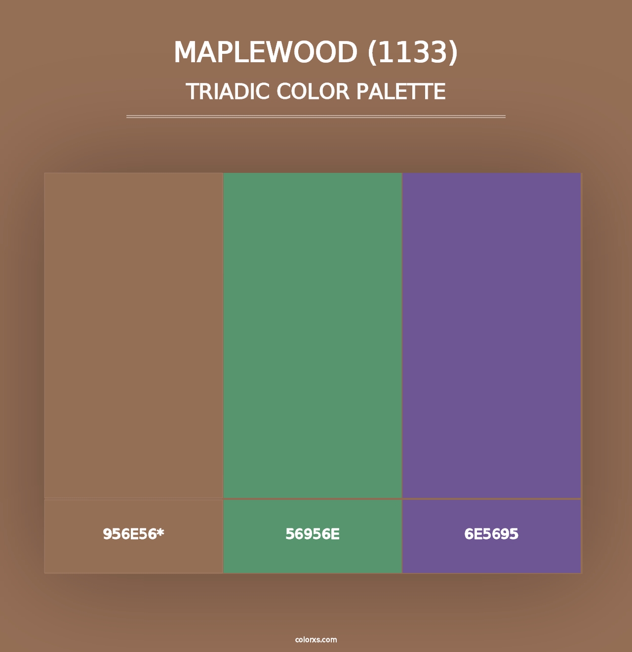 Maplewood (1133) - Triadic Color Palette