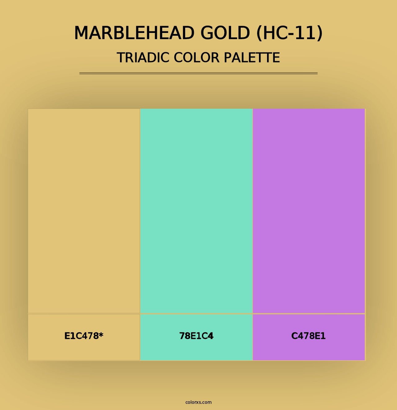 Marblehead Gold (HC-11) - Triadic Color Palette