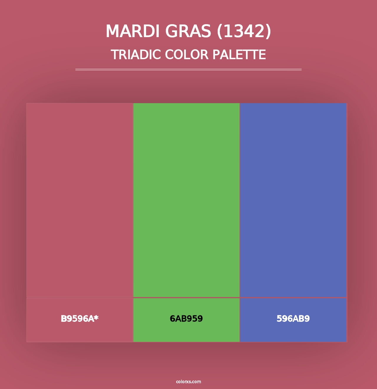 Mardi Gras (1342) - Triadic Color Palette