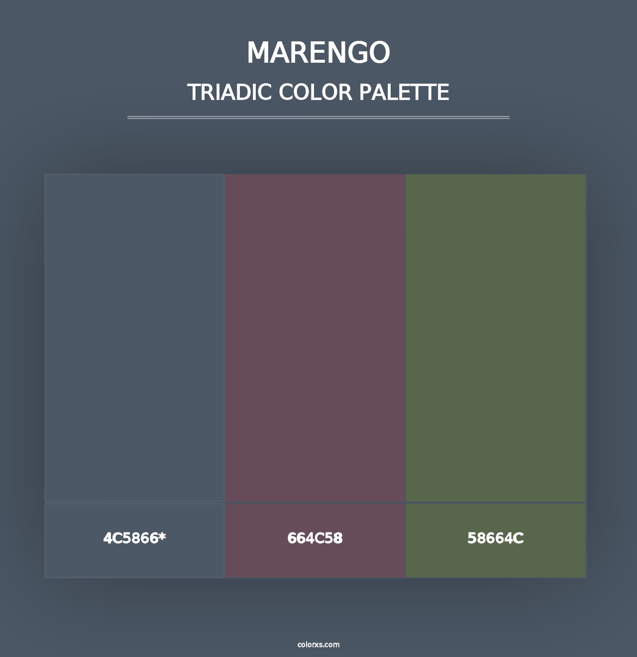 Marengo - Triadic Color Palette