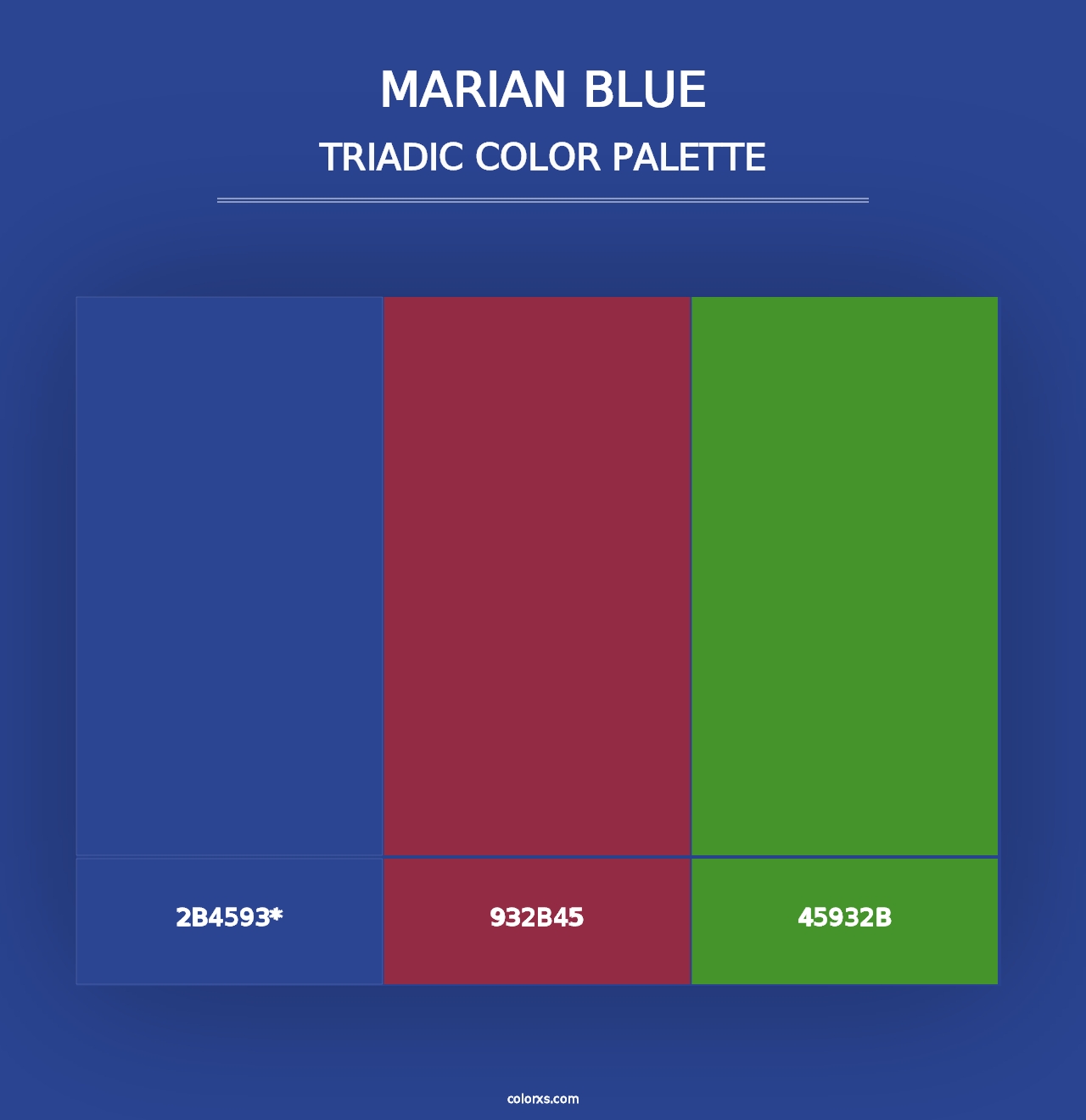 Marian Blue - Triadic Color Palette