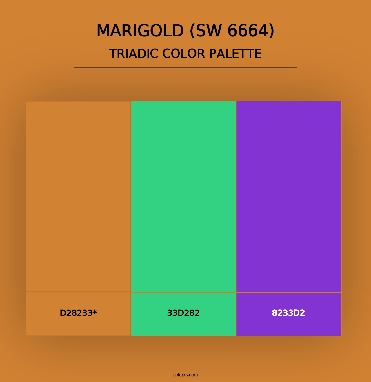 Marigold (SW 6664) - Triadic Color Palette