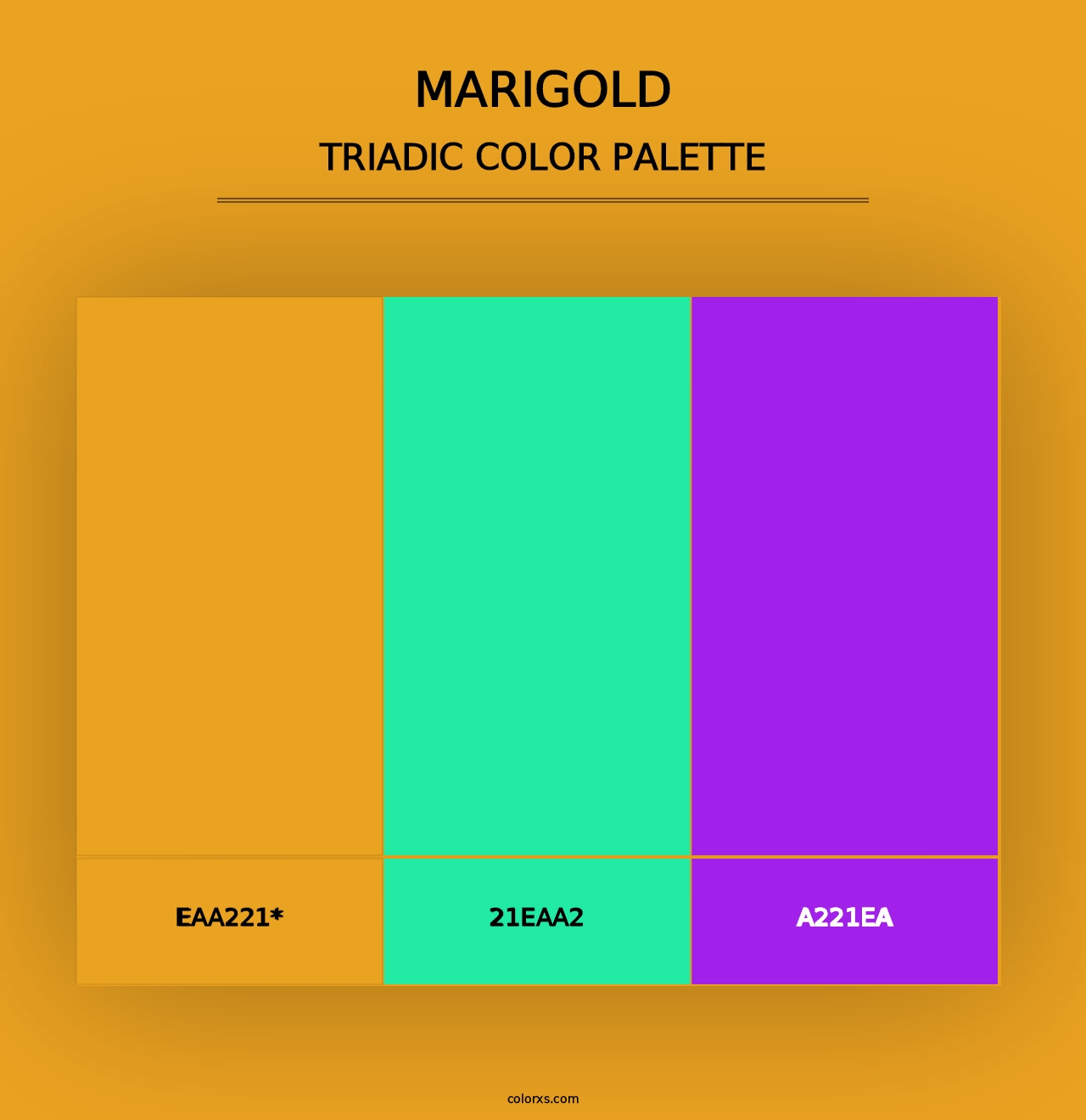 Marigold - Triadic Color Palette