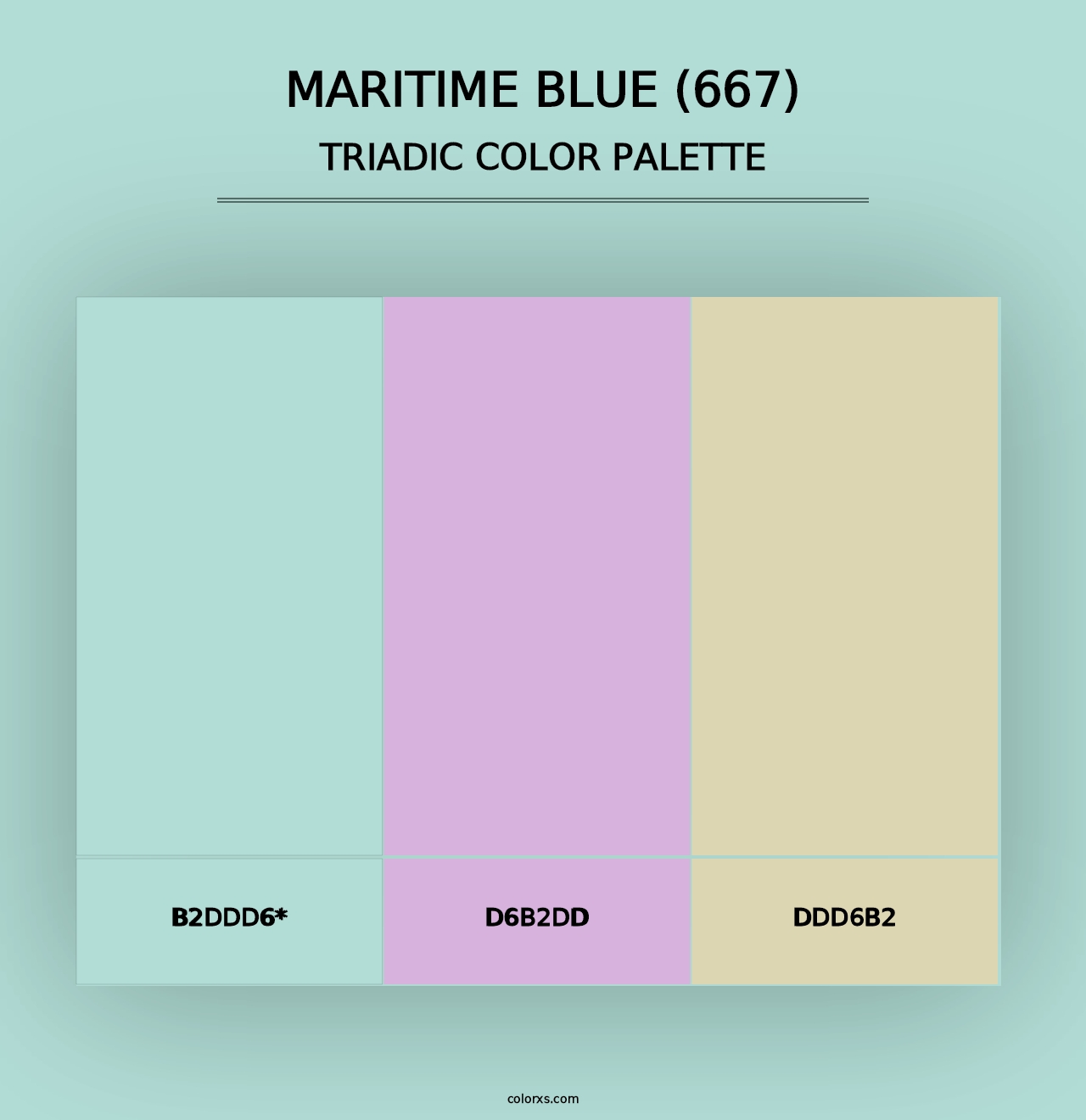 Maritime Blue (667) - Triadic Color Palette