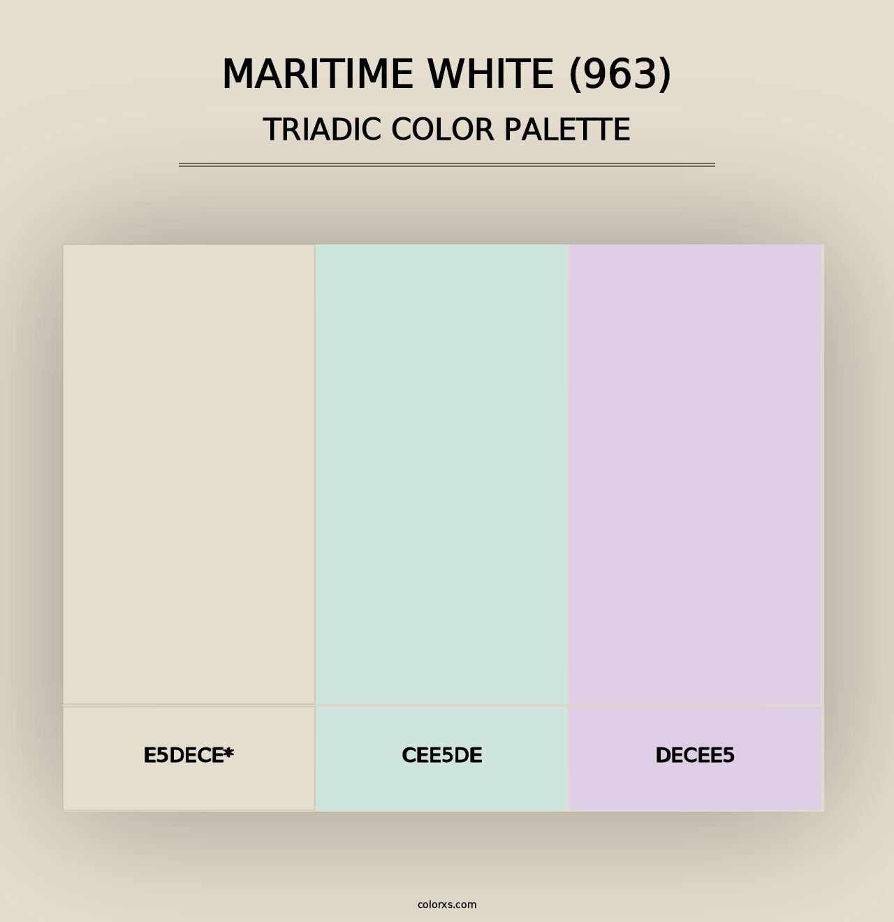 Maritime White (963) - Triadic Color Palette