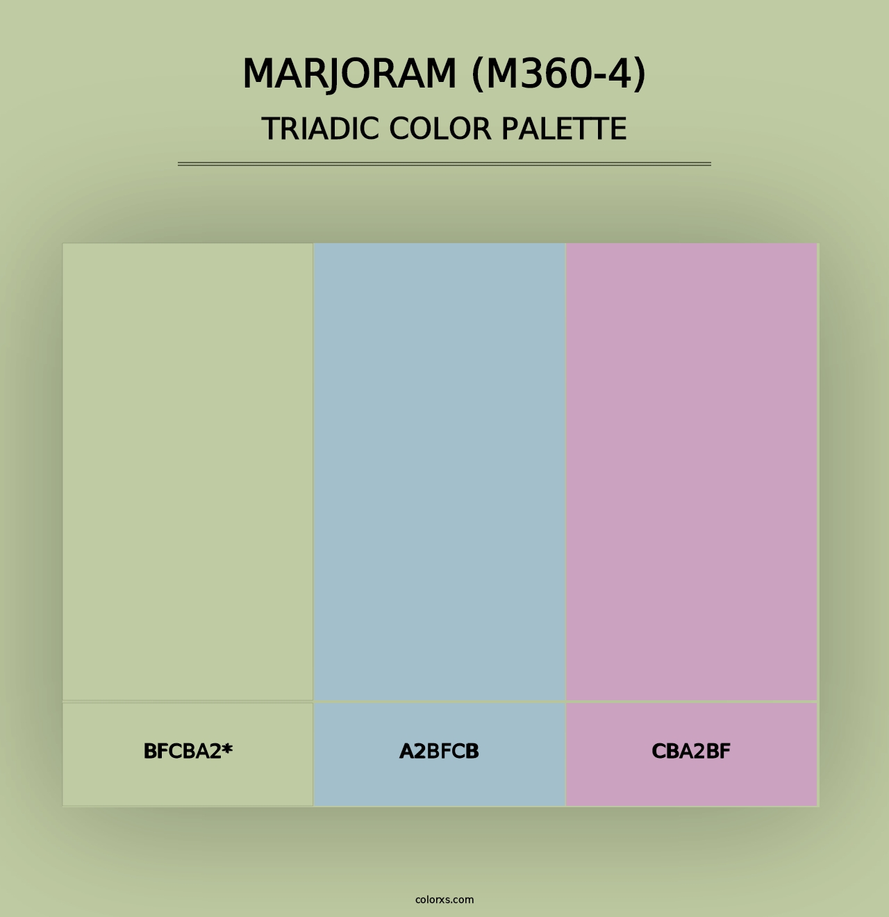 Marjoram (M360-4) - Triadic Color Palette