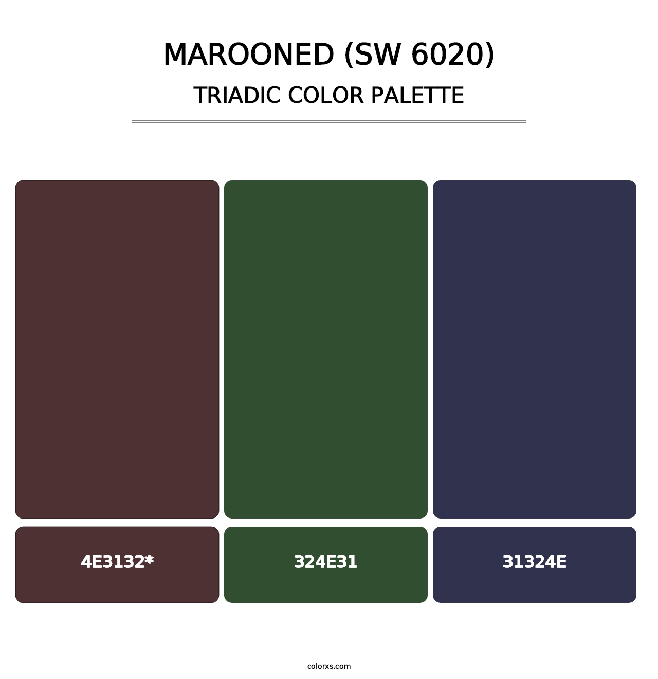 Marooned (SW 6020) - Triadic Color Palette