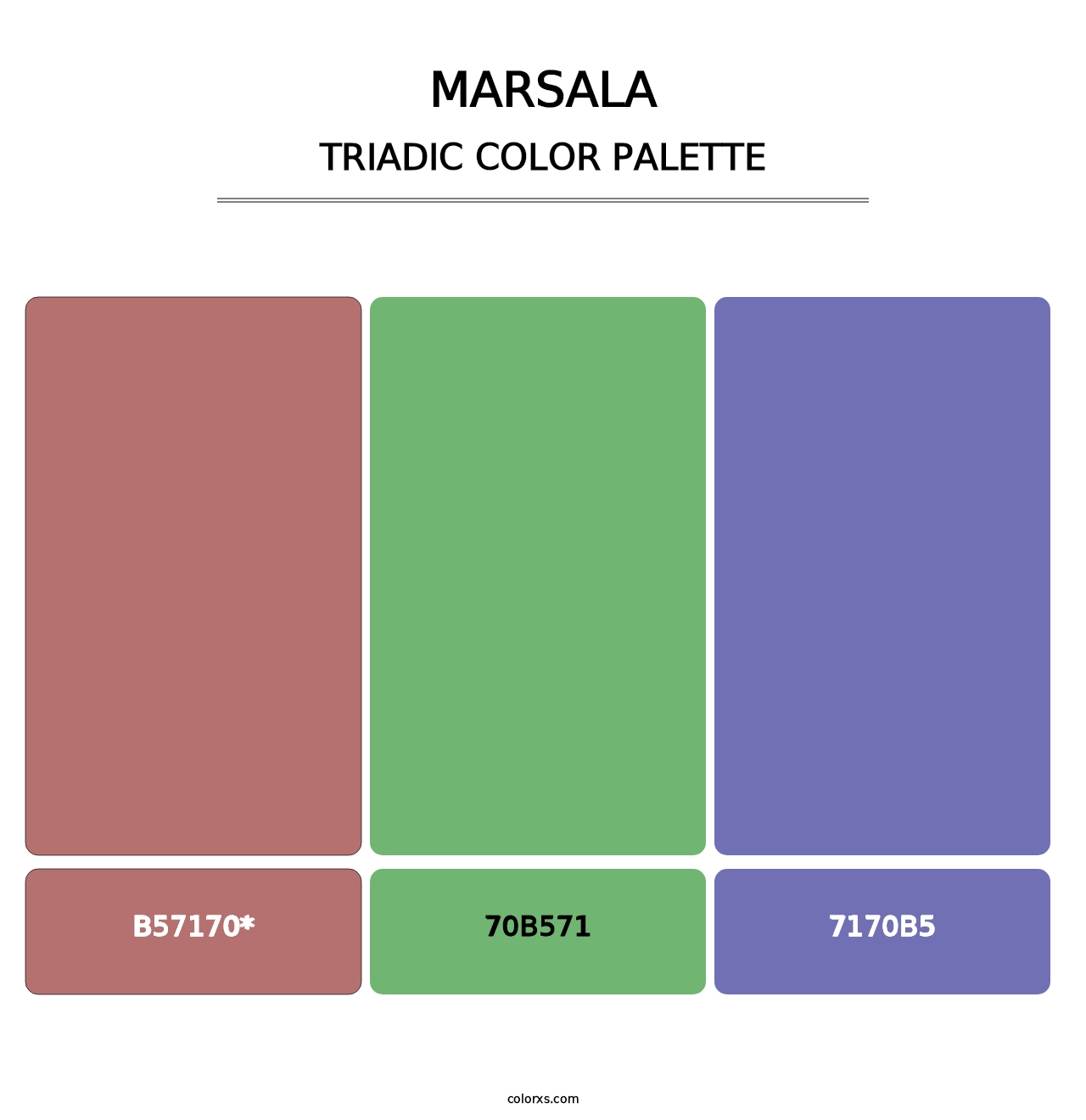 Marsala - Triadic Color Palette