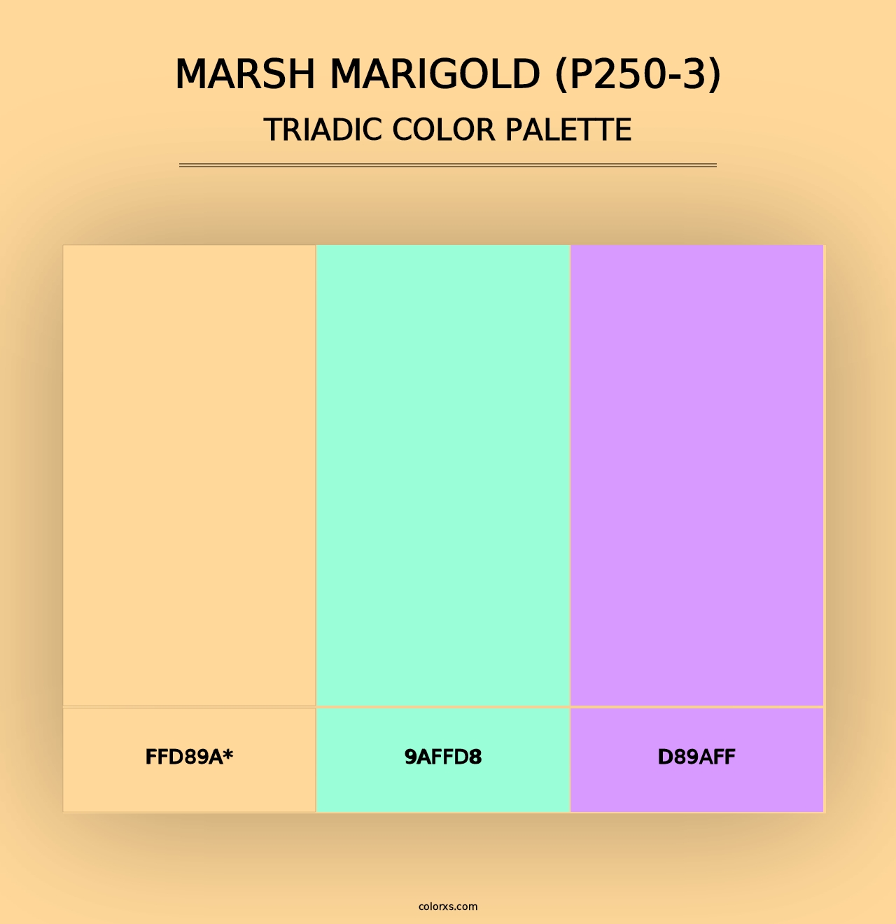 Marsh Marigold (P250-3) - Triadic Color Palette