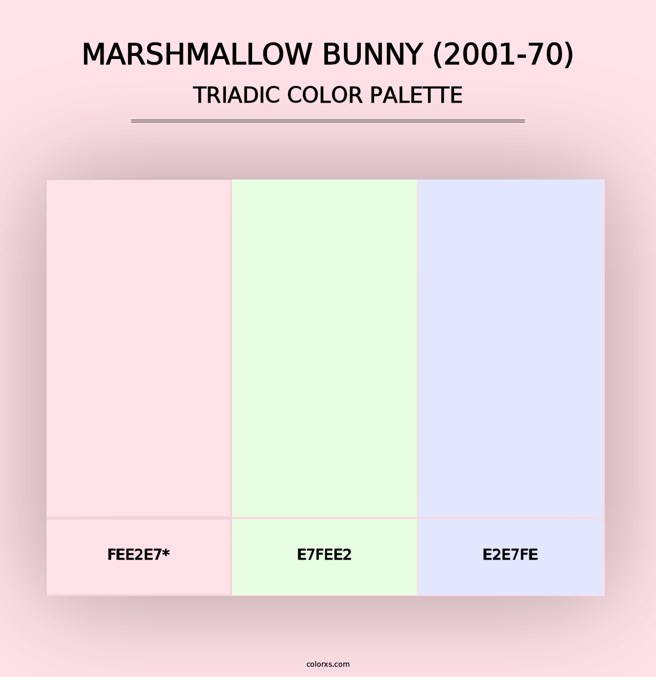 Marshmallow Bunny (2001-70) - Triadic Color Palette