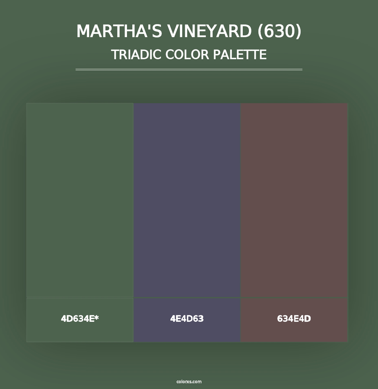 Martha's Vineyard (630) - Triadic Color Palette