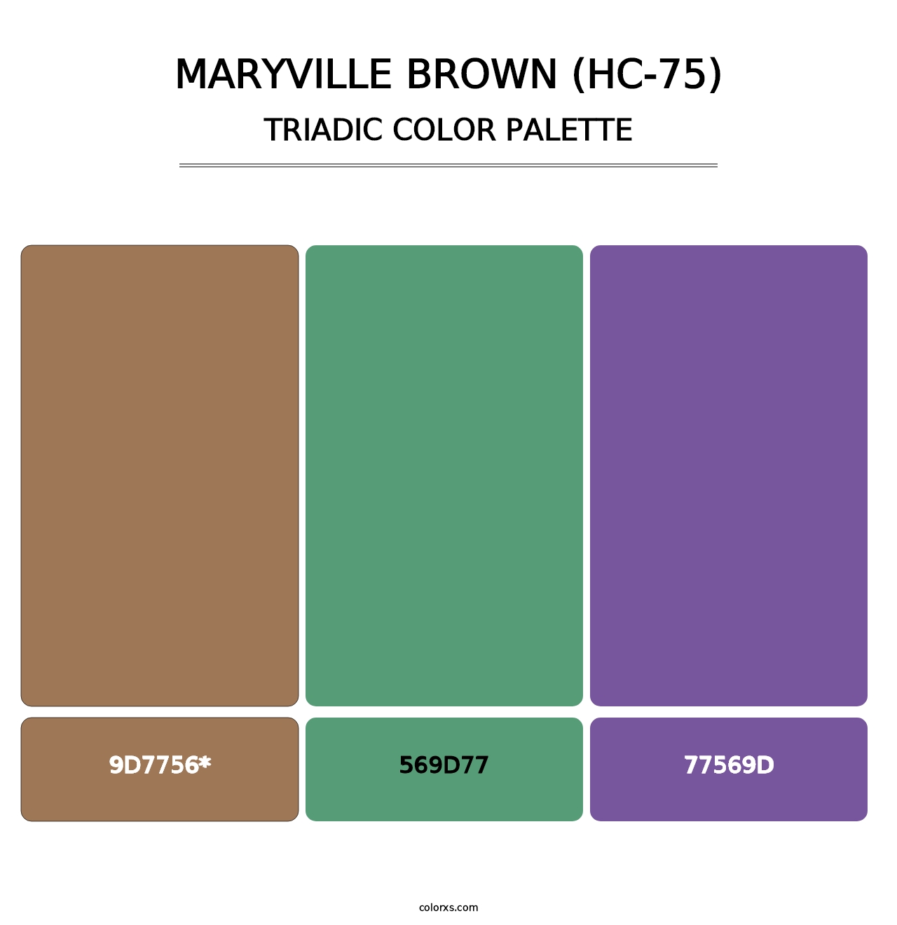 Maryville Brown (HC-75) - Triadic Color Palette