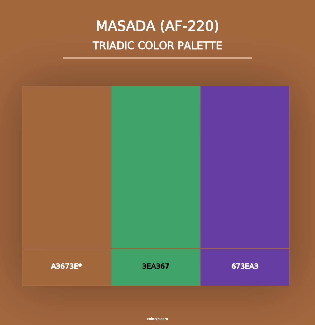 Masada (AF-220) - Triadic Color Palette