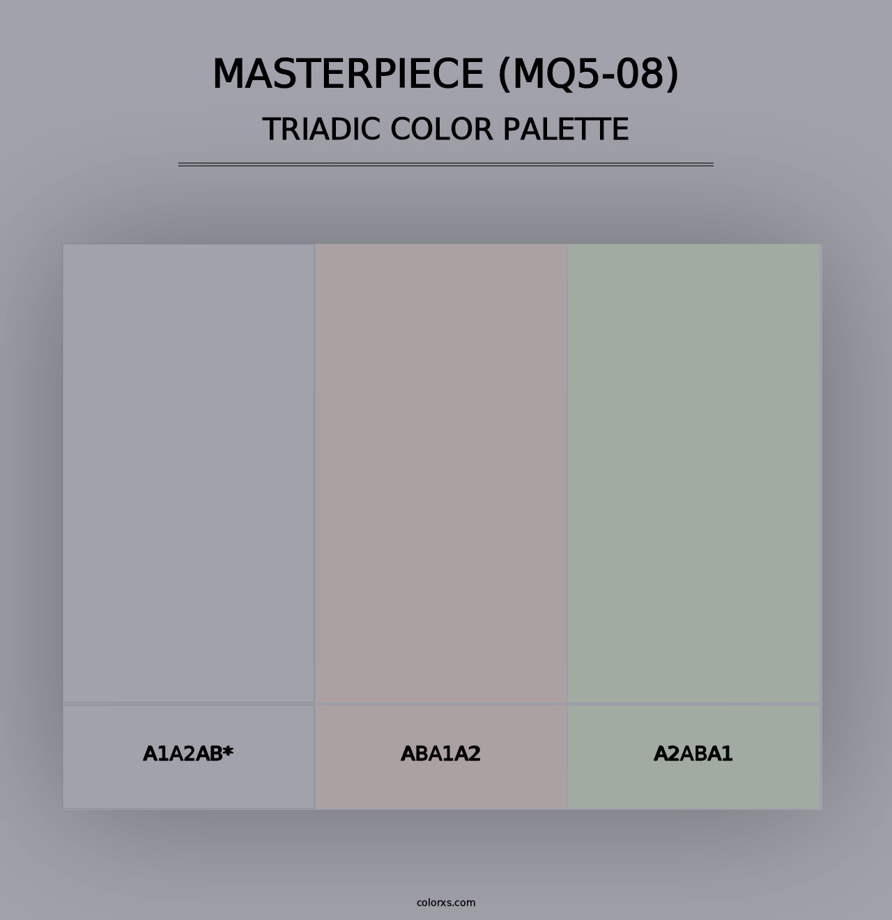 Masterpiece (MQ5-08) - Triadic Color Palette